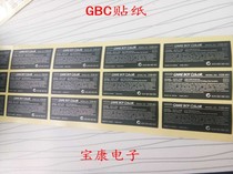 GBC case sticker GBC game console sticker GBC label