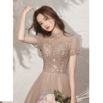 High-end evening dress Womens new 2022 Burst Banquet Gas light extravaganza Annual Meeting Advanced Texture Celebrities and Crater Crater