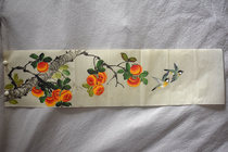 Meiqi Painting Academy 4 feet off 1 4*0 35 meters persimmon pure hand-painted traditional Chinese painting calligraphy and painting everything goes well with little freehand brushwork