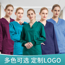Hand washing clothing Cotton custom operating suit Long sleeve doctor operating room work clothes Stomatologist operating suit Hand washing suit