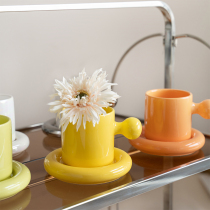 INS creative ball mug saucer combination egg yolk coffee cup gift afternoon tea personality breakfast water Cup