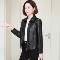 Hainings fur coat girl short 2023 new spring and autumn old mother casual sheep leather jacket