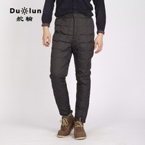 dong ku middle-aged yu sweat pants male inner wear thick high-waisted slim fang han ku warm pants trousers liner