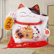Large ceramic lucky Cat piggy bank Piggy bank Living room office cashier small ornaments Entrance shop opened