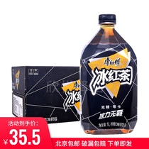 Master Kong iced black tea sugar-free Zero card zero sugar packaging 1L * 12 bottles of new black bottle Beijing-Tianjin-Hebei whole box