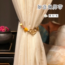 Yu Jinji * Ruyi Pei New Chinese curtain strap Chinese style cable tie creative hook storage bag free punching