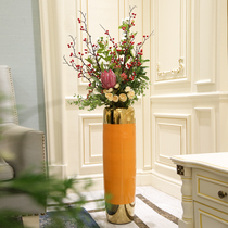 Light luxury ceramic floor Vase ornaments living room flower arrangement dried flower arrangement household accessories decorative flower arrangement