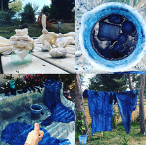 Indigo paste Indigo paste plant dye tie-dye material package tutorial grass and wood dyeing batik diy blue dye cold dye no cooking
