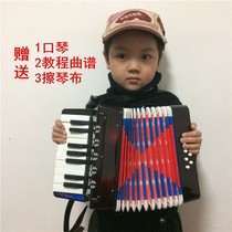Children's accordion 8 8 bass 17 keys for boys and girls beginners introduction mini enlightenment music toy is
