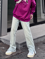 American vibe jeans men loose design sense of the high street casual narrow tube long pants tide