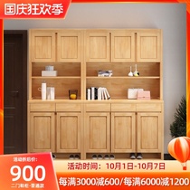 Simple modern solid wood shoe cabinet with top home door large capacity multi-functional economic storage porch cabinet locker