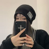 All-match wool pullover hat Baotou hat autumn and winter moon hat female Japanese knitted air conditioning pile hat summer thin net red model