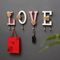 Creative door back clothes entrance key storage hook Bedroom wall wall wall hanging free hole hanging hook hanger