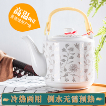 Large capacity ceramic cold water kettle Water storage High temperature resistant cold water kettle with filter Teacup Household tea teapot set