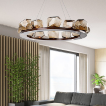  Modern minimalist glass art Living room chandelier Nordic fashion bedroom study Dining room Retro designer chandelier