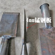 Railway Mini small shovel 5cm wide manganese steel narrow shovel long wooden handle 7 8cm small sharp flat iron ice shovel
