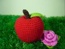 DIY handmade wool knitting Apple Christmas gift Peace fruit simulation decoration creative gift finished product