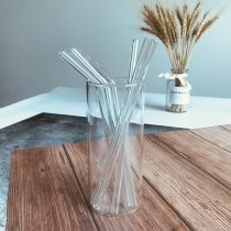 Heat-resistant glass straw milk tea straw elbow stainless steel metal straw beverage straw beverage straw mixing bar more bartender