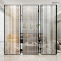 Silk glass screen partition art living room entrance modern simple light luxury art glass dry and wet separation