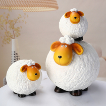 Cute cartoon sheep piggy bank creative personality only can not enter the adult childrens change hard paper money savings pot is desirable