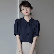  Korean fashion professional suit womens summer light cooked style short-sleeved shirt temperament high waist a-line skirt two-piece suit
