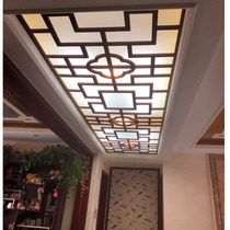  New Chinese hollow ceiling carved board PVC lattice living room aisle decorative board Entrance partition screen through flower board