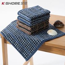 4-pack gold square towel pure cotton face wash adult mens face towel dark cotton water absorption