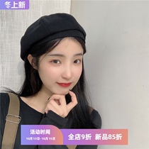 Japanese solid color beret female summer thin elegant retro suitable for round face painter hat casual Joker octagonal hat