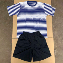 Sea Soul Shirt Short Sleeve Fitness Suit Marine Color Short Sleeve Suit Men and women Xia Jun fan speed dry T-shirt pants