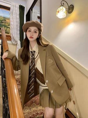 taobao agent Set, autumn advanced classic suit jacket, plus size, fitted, 2023, high-end