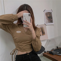 Large size women's fat sister high waist retro lapel long sleeve vests women's spring and autumn thin solid color pleated short jacket