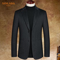Mulberry silk mens suit cashmere business leisure suit two buckles jacket wool woolen man