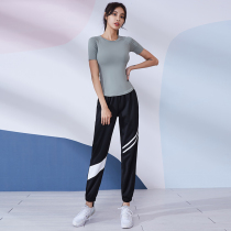 Yoga suit womens summer 2021 new net celebrity fashion gym breathable running professional high-end sportswear