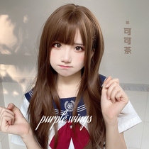  Wig female summer long hair air comic bangs net red black long straight natural long straight hair simulation jk full headgear