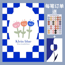 Klein blue card wall sticker decorative painting ins style classic niche poster hanging picture photo background wall decoration