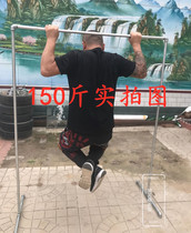 Galvanized steel pipe drying rack Floor-to-ceiling outdoor outdoor drying rack Single rod type clothes rod Balcony roof windproof thickening