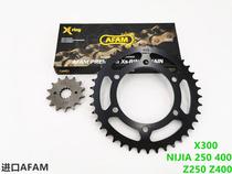 AFAM Kawasaki NINJA250 400 z250 Z400 X300 front and rear teeth plate sprocket chain modification lightweight