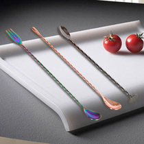 Stainless steel small long handle mixing spoon Creative bar coffee cocktail juice bartending extended seasoning spoon