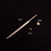 Miniature 1 to 6 Han and Tang Hengtang DIY semi-finished set knife embryo VG10 steel brass fixture without opening edge