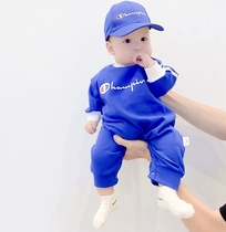 Japanese Baby Clothes Spring Clothing Pure Cotton One-piece Clothes Long Sleeve Foreign Air Khae Mens Baby Thin out to climb