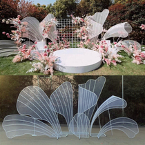 Wedding props wrought iron plaster petals large stage background ornaments wedding mall decoration beautiful scenery