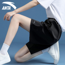  Anta shorts womens summer loose 2021 new casual running sports pants quick-drying wide-leg black five-point pants