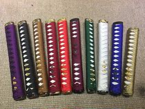 Dragon Springs Handmade Knife Sword Accessories Solid Wood Shank Pearl Fish Leather Cushion Paper Handmade Round Rope 20-26cm Handle