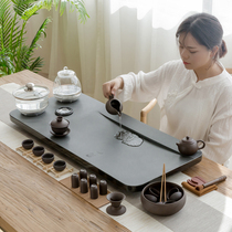 Wu Jinshi tea tray set Automatic integrated induction cooker boiling water tea table Complete set of tea sets Stone tea ceremony Kung Fu tea