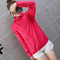 Spring and summer outdoor sunscreen men and women couples ultra-thin breathable sports fishing clothing quick-drying couples skin windbreaker air-conditioned shirt