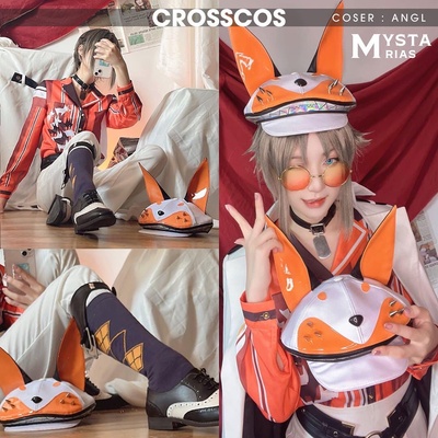 taobao agent Crosscos vtuber luxiem mysta rias fox hat socks accessories cosplay