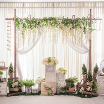 New Mori wedding stake door outdoor idyllic log arch flower art solid wood arch flower door frame wedding props