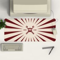 FC Themed Keycap Mouse Pad Mouse oversize BUGER original red and white machine glittering fabric face with lock side