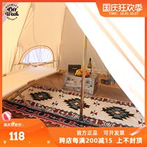 Camping equipment outdoor tent blanket picnic mat colorful diamond retro sofa carpet carpet Nordic cotton cloth sofa towel