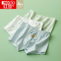 Red bean childrens inner crotch cotton boy does not clip pp summer thin printed baby boxer pants middle boy shorts
